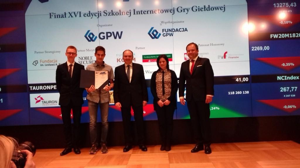 FINAŁ XVI EDYCJI SZKOLNEJ INTERNETOWEJ GRY GIEŁDOWEJ