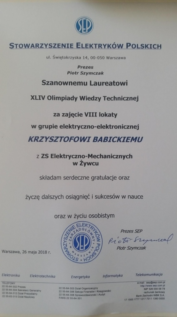 Olimpiada Wiedzy Technicznej